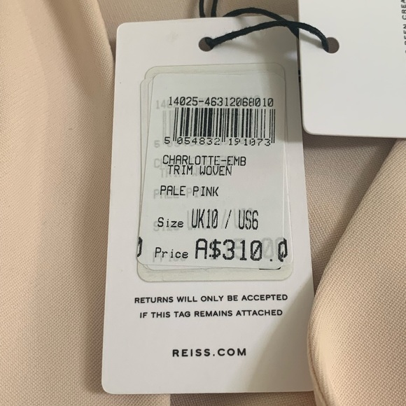 NWT: Reiss Charlotte top with silver beaded edging - Picture 8 of 13